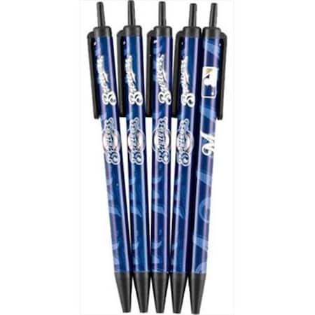 Pro Specialties Group Pro Specialties Group MLB Milwaukee Brewers 5 Pack Click Pens PEN5BBMIL